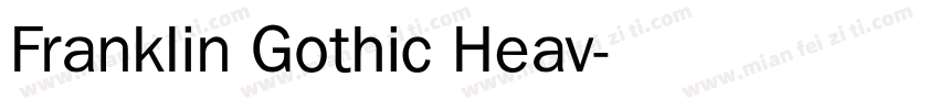 Franklin Gothic Heav字体转换